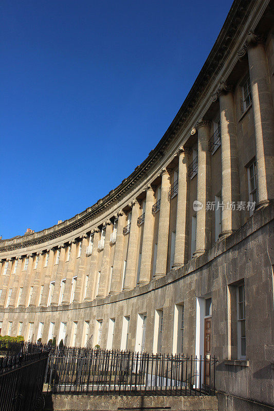 历史悠久的联排别墅/乔治王朝建筑/ Bath stone, Royal Crescent, Bath, England